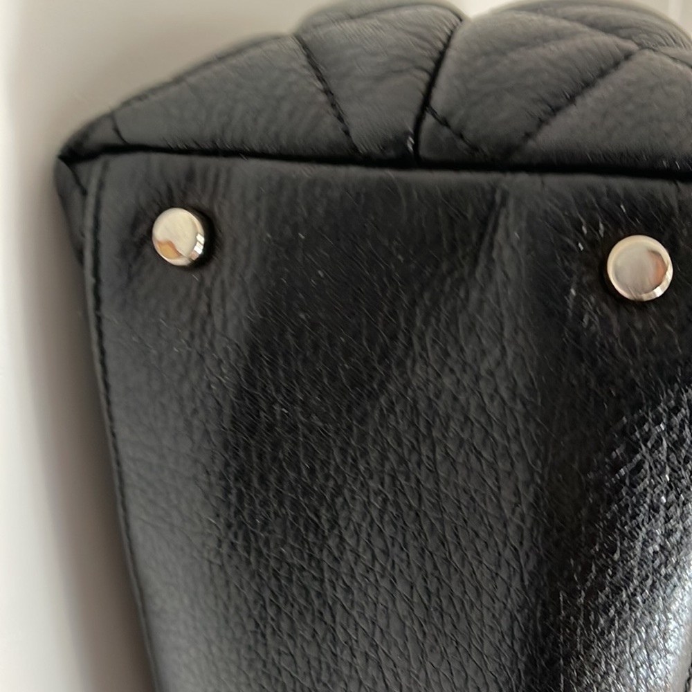 Authentic Kate Spade black quilted leather purse with gold hardware. - Picture 14 of 17